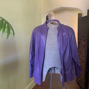Purple Leather Jacket